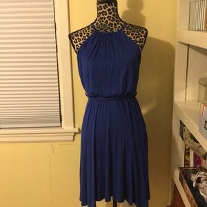 Royal blue dress by Alt.B. Belted and sexy!